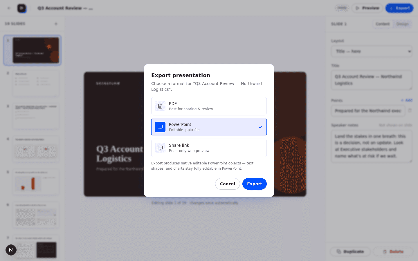 Download and present